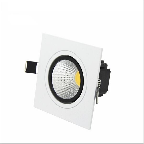 

Square recessed led dimmable Downlight COB led down lights 7W/9W/12W/15W LED spotlight decoration Ceiling Lamp AC85-265V