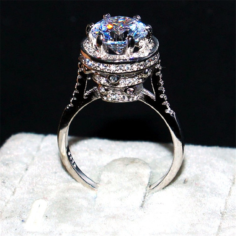 Vintage Eiffel Tower 100% silod 925 Sterling silver ring big 3CT Simulated Diamond Ring Finger Engagement Wedding Bands rings For Women
Vintage Eiffel Tower 100% silod 925 Sterling silver ring big 3CT Simulated Diamond Ring Finger Engagement Wedding Bands rings For Women