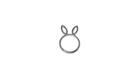 30PCS Cute Bunny Rabbit Ring Lovely Hare Ears Rings Pet Cat Head Face Ring Simple Outline Animal Rings for Easter Day Gifts