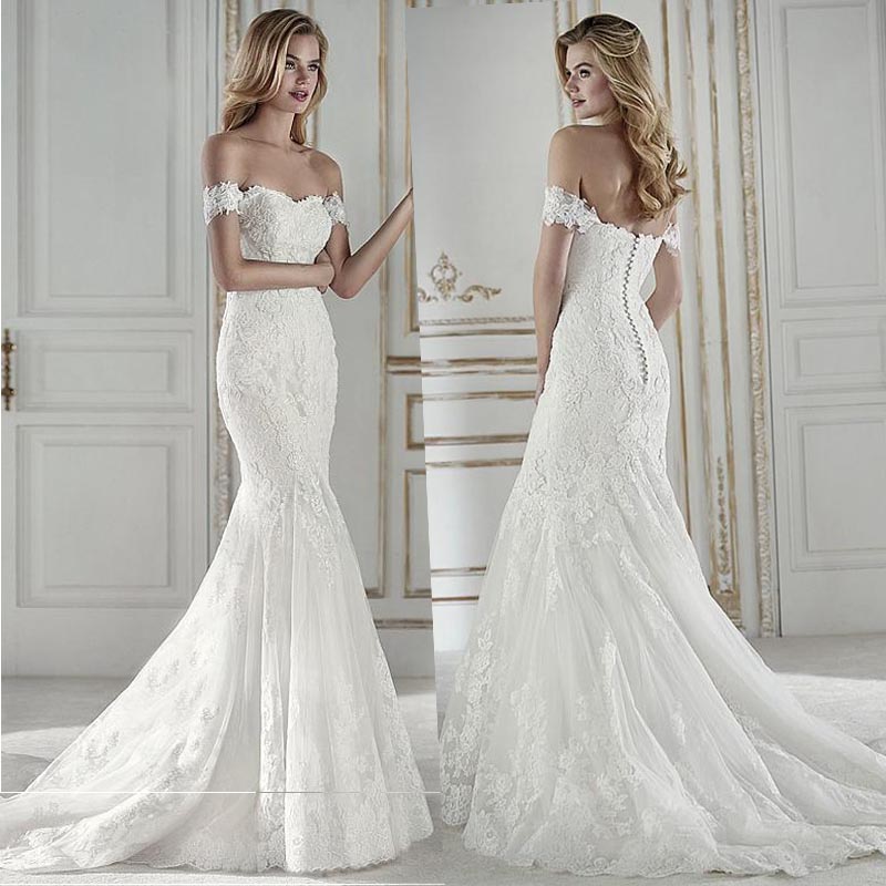 Glamorous Fashion Sweetheart Neckline Mermaid Wedding Dresses Charming Lace Appliques Custom-made Bridal Wedding Gowns Vestido De Noiva, Champagne
Glamorous Fashion Sweetheart Neckline Mermaid Wedding Dresses Charming Lace Appliques Custom-made Bridal Wedding Gowns Vestido De Noiva, Champagne