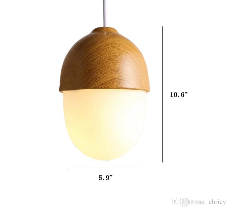 Modern led hanging lamp Nordic nut shape pendant light glass chandeliers restaurant lighting dining room bar lighting decoration