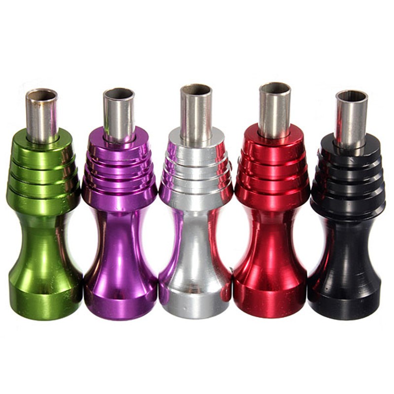 20MM Pro Aluminum Alloy Tattoo Grip With Back Tattoo Machine Supplies Handle Gun Tube Random Color