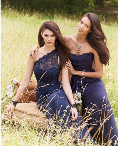 Eggplant Chiffon One Shoulder Mermaid Bridesmaid Dresses 2016 Cheap Lace Ruched Floor Length Maid Of Honor Gowns Custom Made EN9302