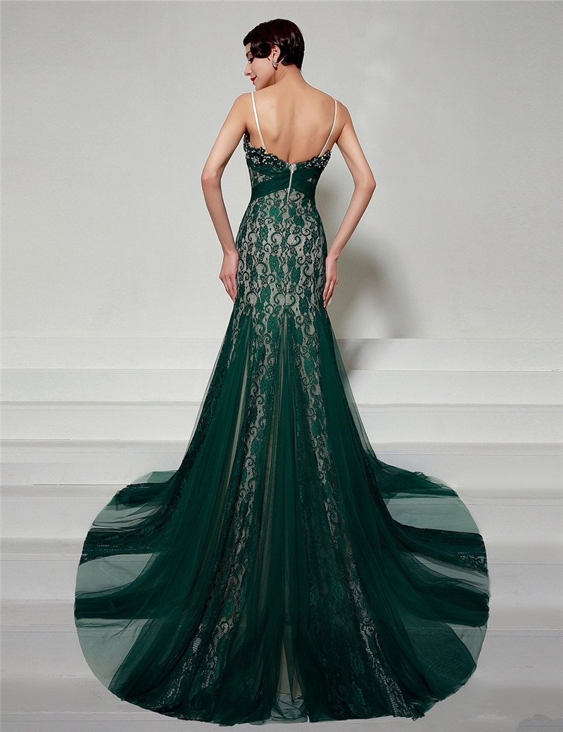 2017 Sexy Crystal Lace Mermaid Formal Evening Dresses With Sweetheart Appliques Floor-Length Plus Size Prom Party Celebrity Gowns BE16