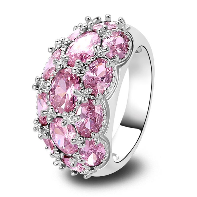 Lab Fashion Jewelry Factory Direct-Selling Pink Topaz Gems 18K Gold Plated Silver Ring Size 7 8 9 10 Free Shipping Wholesale
Lab Fashion Jewelry Factory Direct-Selling Pink Topaz Gems 18K Gold Plated Silver Ring Size 7 8 9 10 Free Shipping Wholesale