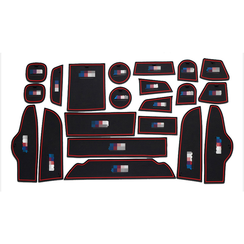 High Quality 21pcs Interior Non-slip Door Cup Holder Black Rubber Mats Red Line For BMW X4 2013-16
High Quality 21pcs Interior Non-slip Door Cup Holder Black Rubber Mats Red Line For BMW X4 2013-16