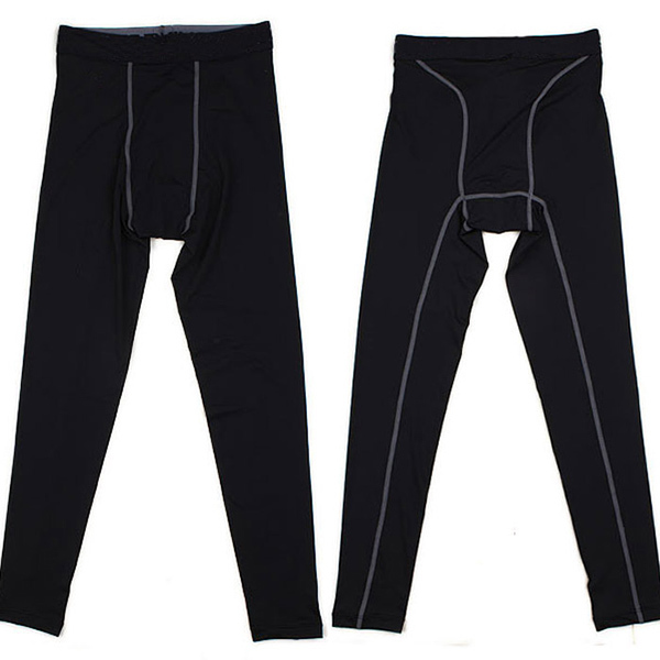Wholesale-New Mens Compression Base Layer Pencil Long Pants Tights Sport 5 Sizes 4 Colors 2016 Freeeshipping Hot L4