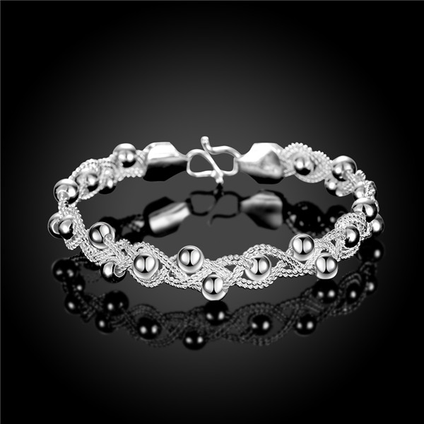 Hot sale christmas gift 925 silver Braid transfer beads Bracelet DFMCH396, new fashion sterling silver plate Chain link bracelets high grade