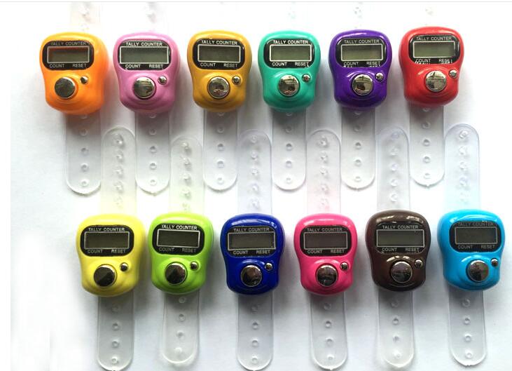 200pcs Mini Hand Hold Band Tally Counter LCD Digital Screen Finger Ring Electronic Head Count Tasbeeh Tasbih