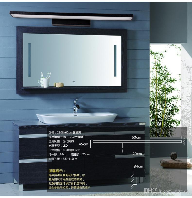 modern led bathroom lighting mirror lights makeup dressing room bathroom aluminumstainless steel led wall sconces fixtures 8 12 16 24w