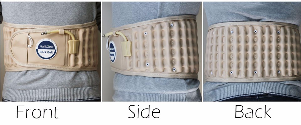 Body Relaxation Massager Back Belt Spinal Air Traction Physio Decompression Back Brace Pain Lower Lumbar Support