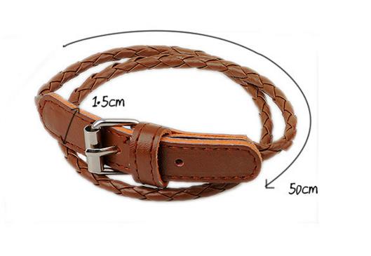 weave leather bracelet wristband fashion women men 2 layers rope buckle belt bracelets charm jewelry girl boy party Christmas gift