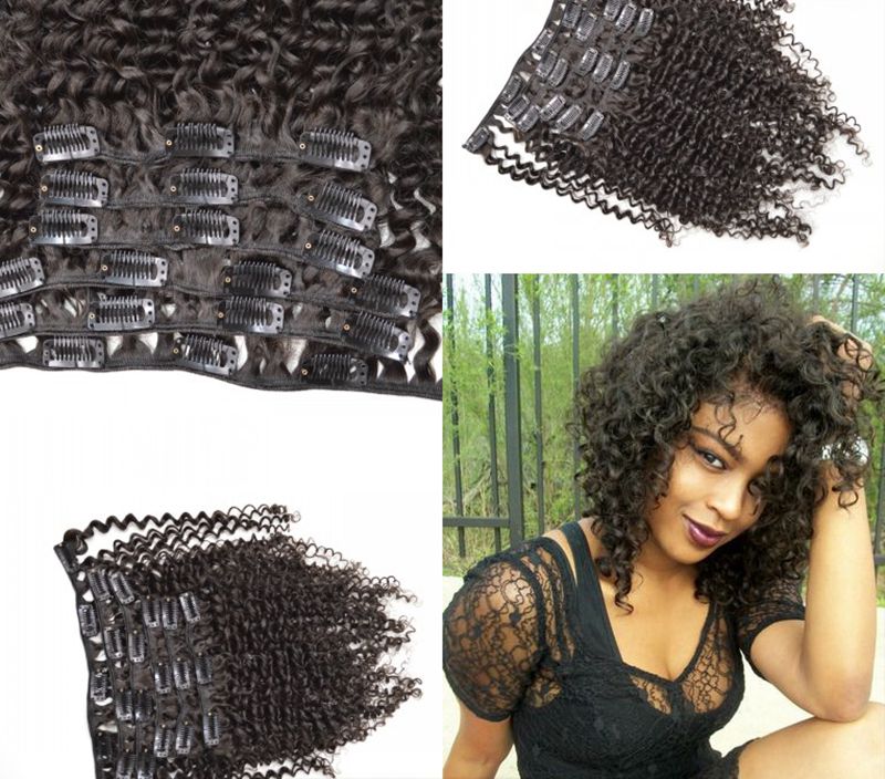 12-26inch 7pcs set 120g human hair clip in hair extensions natural black kinky curly clip ins full head G-EASY
12-26inch 7pcs set 120g human hair clip in hair extensions natural black kinky curly clip ins full head G-EASY