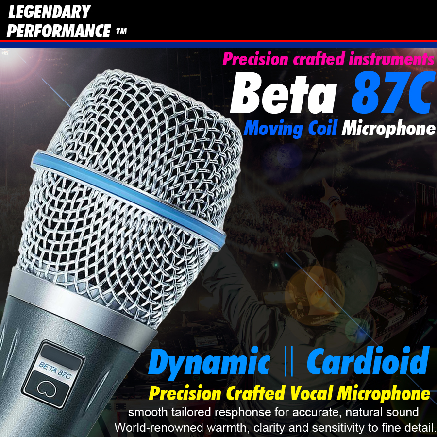 Free Shipping Professional Beta87C XLR Wired Stage Handheld Vocal Karaoke Microphone For Beta 87C 87 C BETA87A BETA 87A BETA 87 Mic Mike
Free Shipping Professional Beta87C XLR Wired Stage Handheld Vocal Karaoke Microphone For Beta 87C 87 C BETA87A BETA 87A BETA 87 Mic Mike