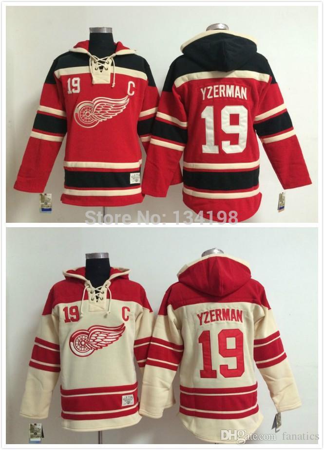 2016 #19 Steve Yzerman Old Time Detroit Red wings Hockey Hoodie Jersey Sweatshirt Jerseys, Stitched sewn Numbering Lettering., Black;red
2016 #19 Steve Yzerman Old Time Detroit Red wings Hockey Hoodie Jersey Sweatshirt Jerseys, Stitched sewn Numbering Lettering., Black;red