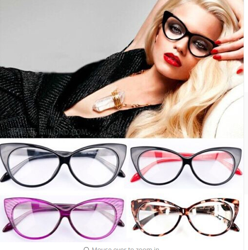 Sale 2021 Cat Eye Glasses Sexy Retro Fashion Black Women Eyewear Frame Clear Lens Vintage Eyewear1