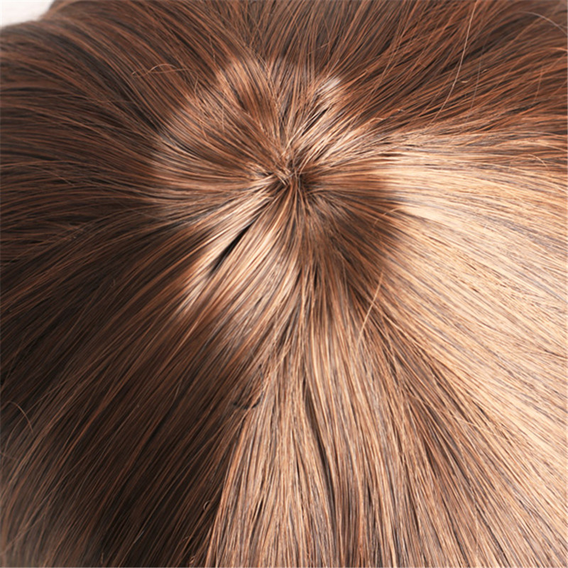 black wig natural wigs female long straight synthetic fiber hair soft realistic brown women 68cm