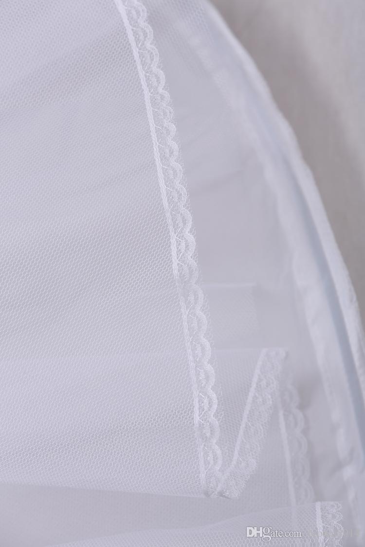 Real Sample High Quality Cheap In Stock Plus Size Ball Gown Two Layers Tulle Petticoat Skirt 1 Hoop Petticoats For Wedding Accessories