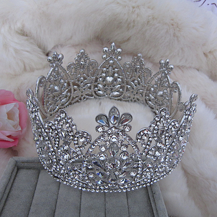 Bridal Crown Queen Rhinestone Crystals Royal Wedding Crowns Crystal Stone Headband Hair Masquerade Studio Molding Birthday Party Tiaras