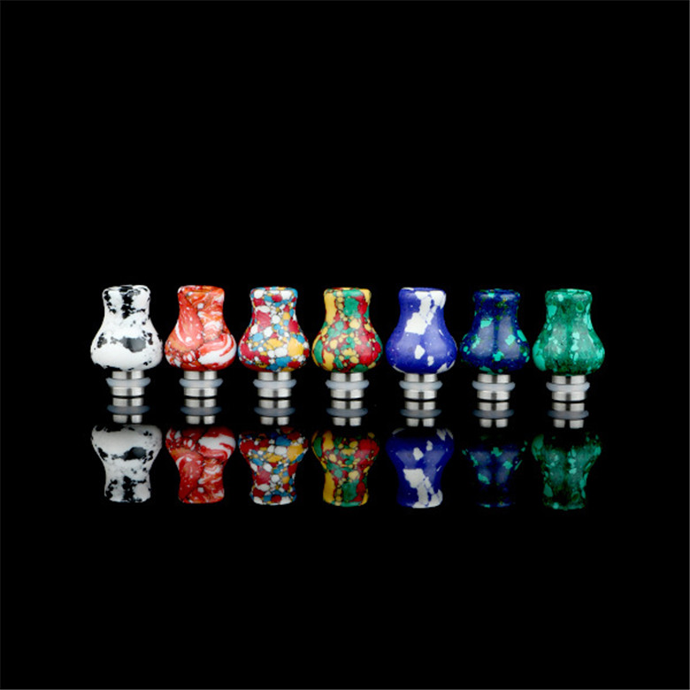 

Colorful tophus Drip Tip Turquoise Stianless Steel jade Drip Tip Short paragraph Beautiful Tophus Stone Drip Tips 510 Mouthpiece DHL Free