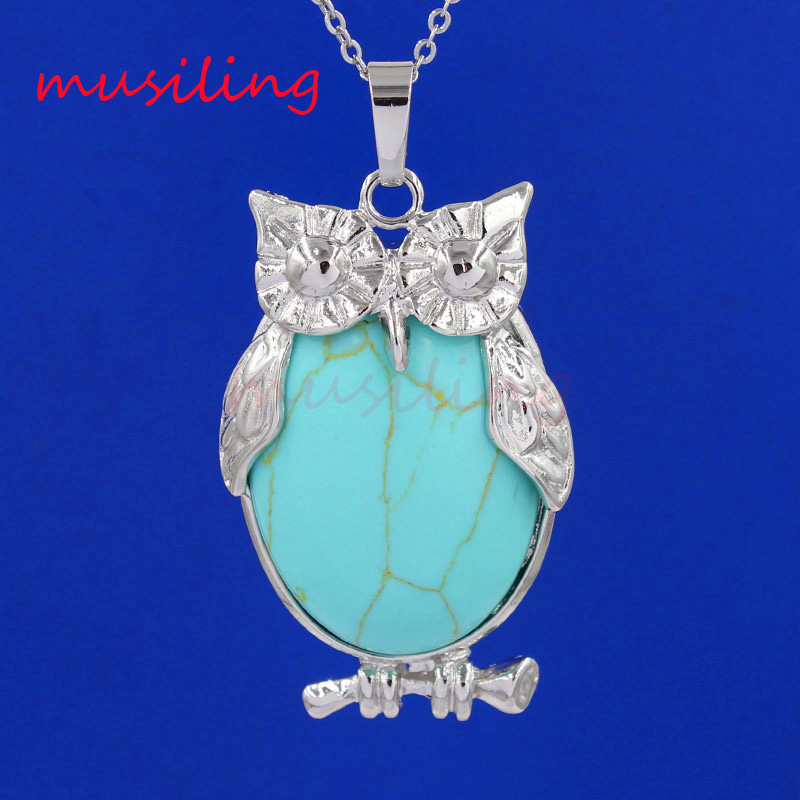 Owl Pendants Pendulum Natural Stone Silver Plated Charms Bohemian Healing Chakra Amulet Fashion Jewelry For Women
Owl Pendants Pendulum Natural Stone Silver Plated Charms Bohemian Healing Chakra Amulet Fashion Jewelry For Women