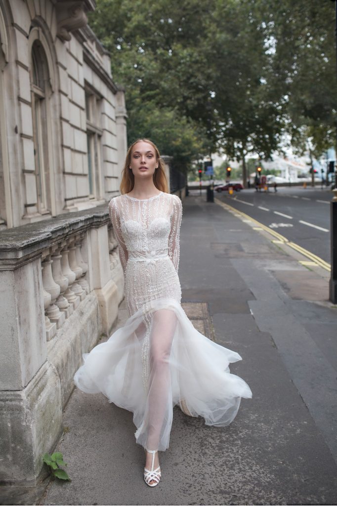 Riki Dalal 2019 Mermaid Backless Wedding Dresses With Long Sleeve Jacket Luxury Crystal Lace Bridal Gowns Sweep Train Country Wedding Dress