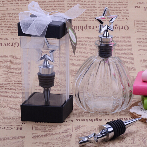 100PCS Vineyard Collection Star Design Wine Stoppers Very Good for Wedding Favor DHL Fedex Free Shipping
