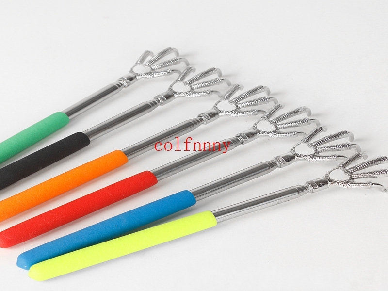 100PCS/lot Fast Shipping Convenient Claw Telescopic Ultimate Stainless Steel Back Scratcher extendible From 22 to 59cm