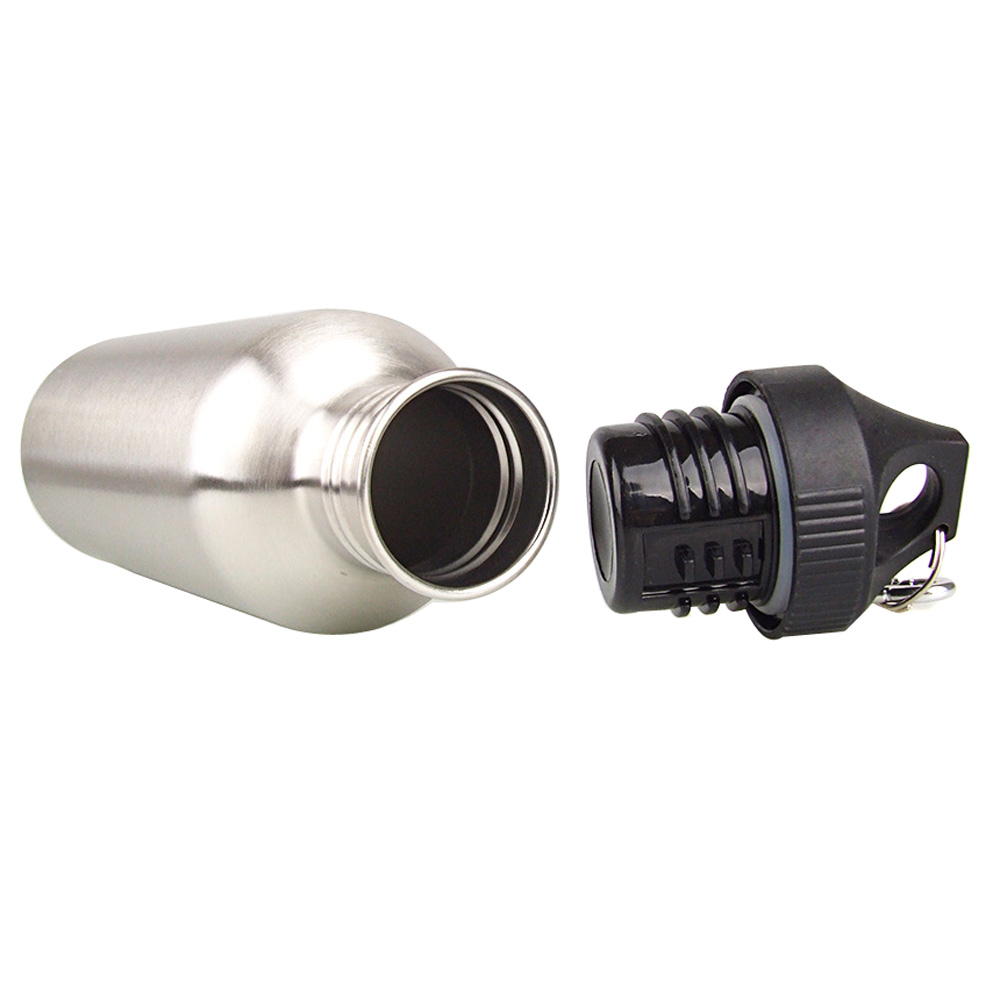 Wholesale New Water Bottles 1000ml Stainless Steel Bottle Wide Mouth Drinking Camping Cycling Bicycle Water Bottle