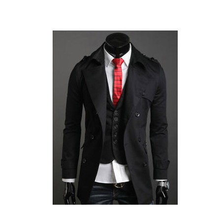 2016 autumn new Comfortable Fashion Paragraph dust coat grows in autumn and winter with men Double-breasted coat