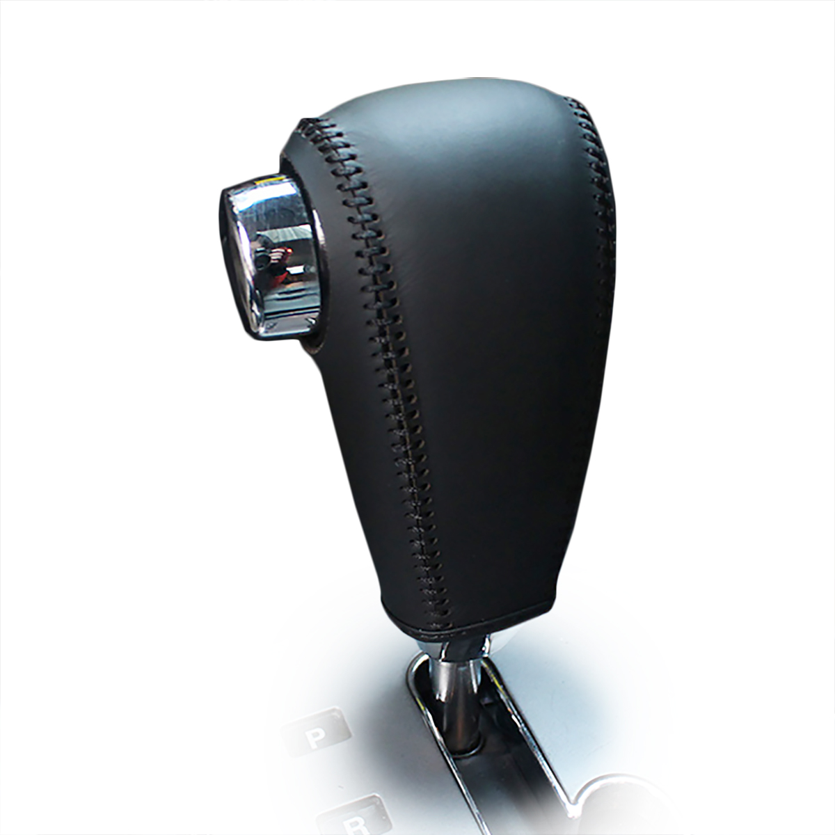 Leather gear cover KIA sorento 2007 automatic gear cover Genuine leather gearshift cover car styling DIY Auto interior accessories