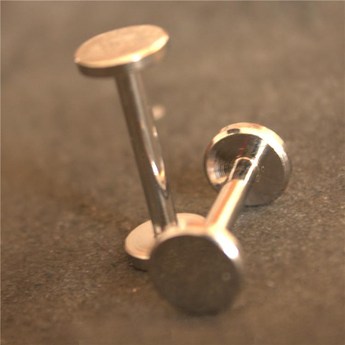 height 22mm nail fastener Chrome plated wallet bag screw brass belt Rivet diy handmade leather key case hardware part