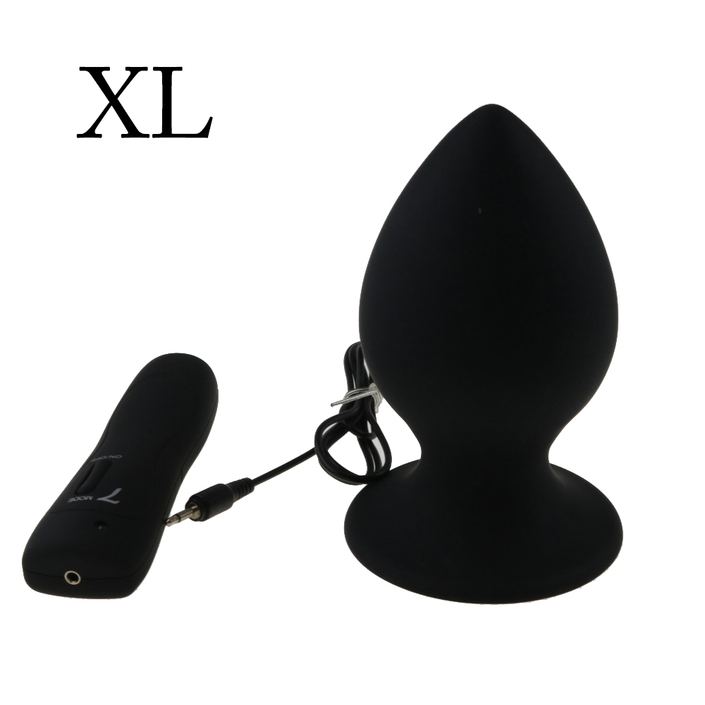 Super Big Size 7 Mode Vibrating Silicone Butt Plug Large Anal Vibrator Huge Anal Unisex Erotic Toys Sex Products L XL XXL