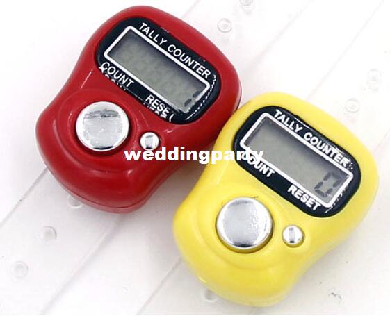200pcs Mini Hand Hold Band Tally Counter LCD Digital Screen Finger Ring Electronic Head Count Tasbeeh Tasbih