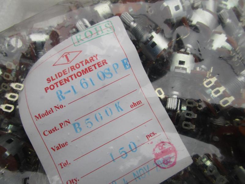 B103 B10K A10K A103 B504 B500K 148 Switch potentiometer lamp dimmer switch speed potentiometer curved legs