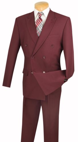 Men's Burgundy Double Breasted 6x2 Button Classic Fit Polyester Suit 2 pieces (jacket + pants) custom made, Red
Men's Burgundy Double Breasted 6x2 Button Classic Fit Polyester Suit 2 pieces (jacket + pants) custom made, Red