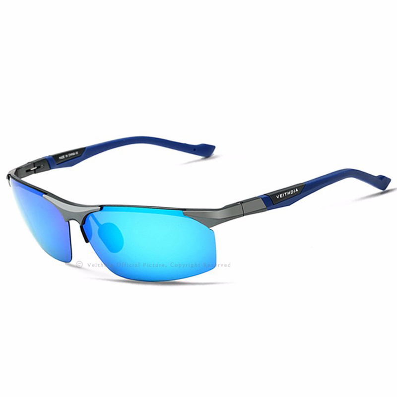 VEITHDIA Brand Aluminum Magnesium Sunglasses Polarized Men Coating Mirror Driving Sun Glasses oculos Male Eyewear 8589 with original box