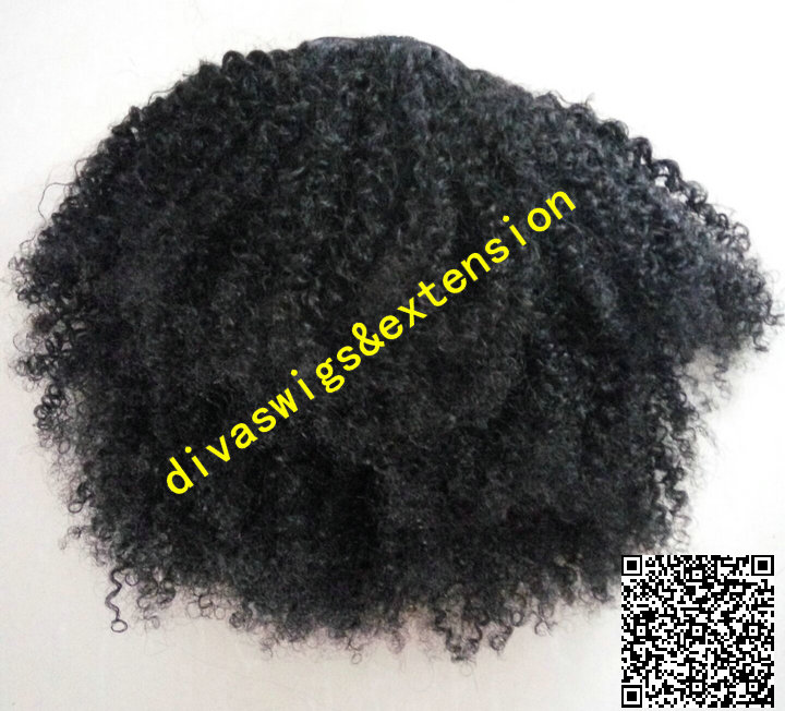 Short high afro ponytail hairpieces Clip in Virgin malaysian hair drawstring ponytail Hair Extensions kinky puff humain hair ponytails