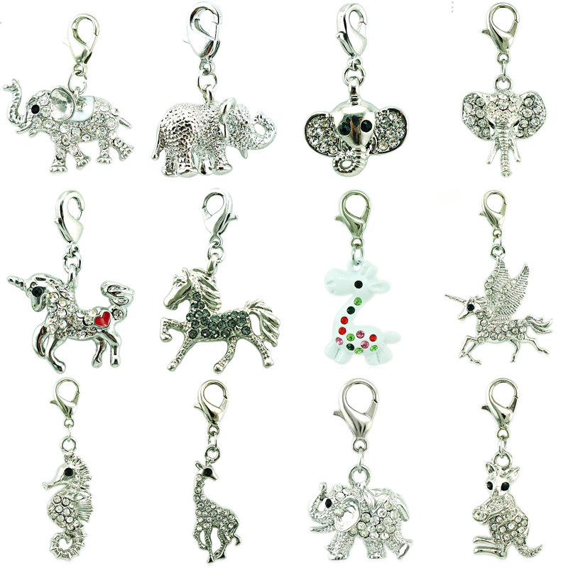 12pcs/Lot Mix Sale White Rhinestone Elephants Horse Animal Charms Pendants With Lobster Clasp DIY For Jewelry Making Accessories, Bronze;silver
12pcs/Lot Mix Sale White Rhinestone Elephants Horse Animal Charms Pendants With Lobster Clasp DIY For Jewelry Making Accessories, Bronze;silver