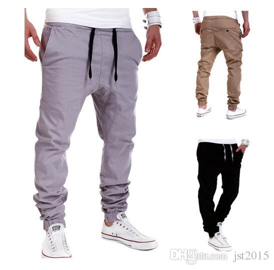 Mens Joggers 2016 Brand Male Trousers Men Pants Casual Solid Pants Jogging Sweatpants Jogger khaki Black XXXL