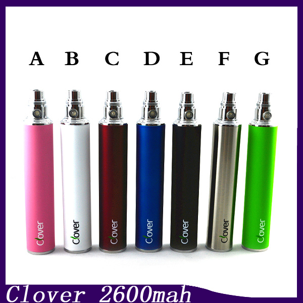 Clover 2600mAh battery Electronic Cigarette Battery Big Capacity bottom charge vs ego-t twist battery 0204155
Clover 2600mAh battery Electronic Cigarette Battery Big Capacity bottom charge vs ego-t twist battery 0204155