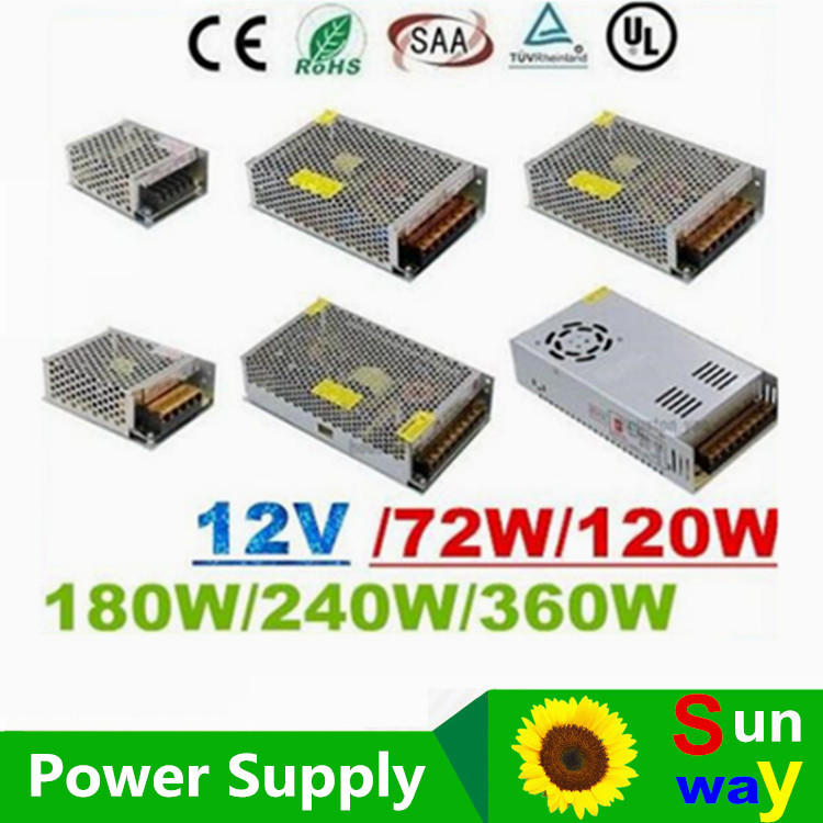 CE UL SAA +12V 6A 10A 15A 20A 25A 30A Led Transformer 70W 120W 360W Power Supply For Led Modules & Strips 20X
CE UL SAA +12V 6A 10A 15A 20A 25A 30A Led Transformer 70W 120W 360W Power Supply For Led Modules & Strips 20X