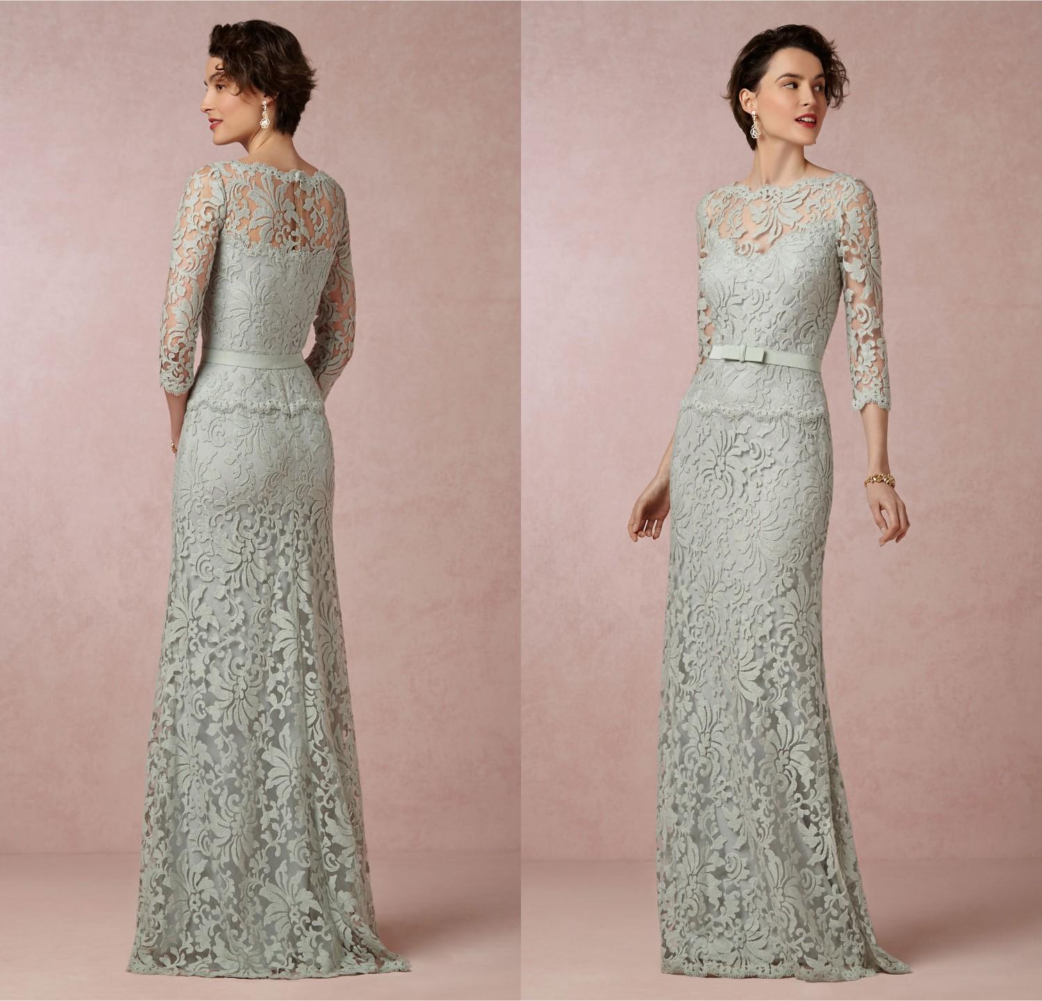 Elegant Lace Mother of the Bride Dresses 2016 Eiffelbride Sexy Illusion 3/4 Long Sleeve A Line Sage Evening Gowns Formal Mother Dresses
Elegant Lace Mother of the Bride Dresses 2016 Eiffelbride Sexy Illusion 3/4 Long Sleeve A Line Sage Evening Gowns Formal Mother Dresses