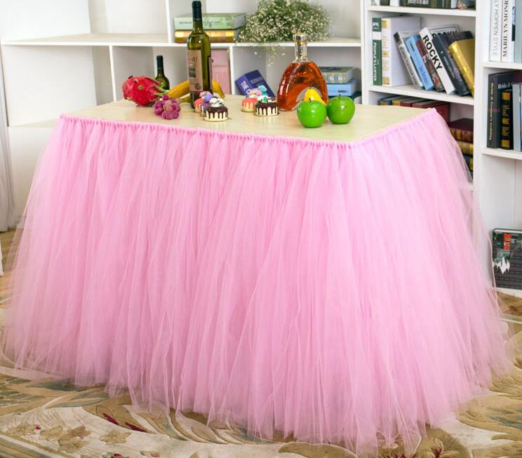 Tutu Table Decoration for Weddings Invitation Birthdays Baby Bridal Showers Parties Tulle Table Skirt free shipping WQ19