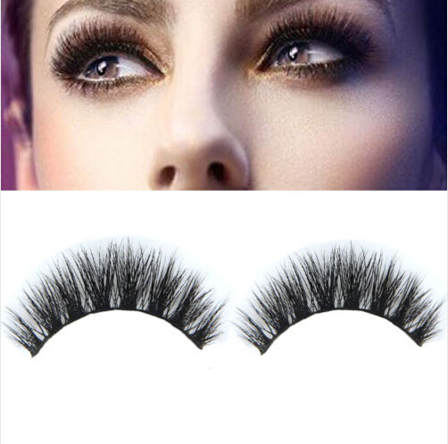 Wholesale-6 Pairs/lot 100% Women Lady Real Mink Black Natural Thick False Fake Eyelashes Eye Lashes Makeup Extension Tools