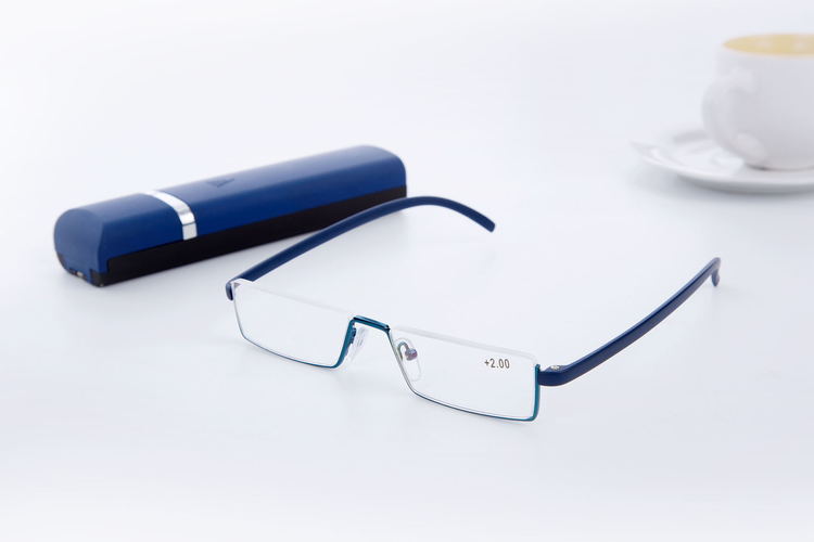 Small Reading glasses for women Tube half frame readers Man magnification TR90 strength 1.0 1.50 2.0 2.50 3.0 3.50