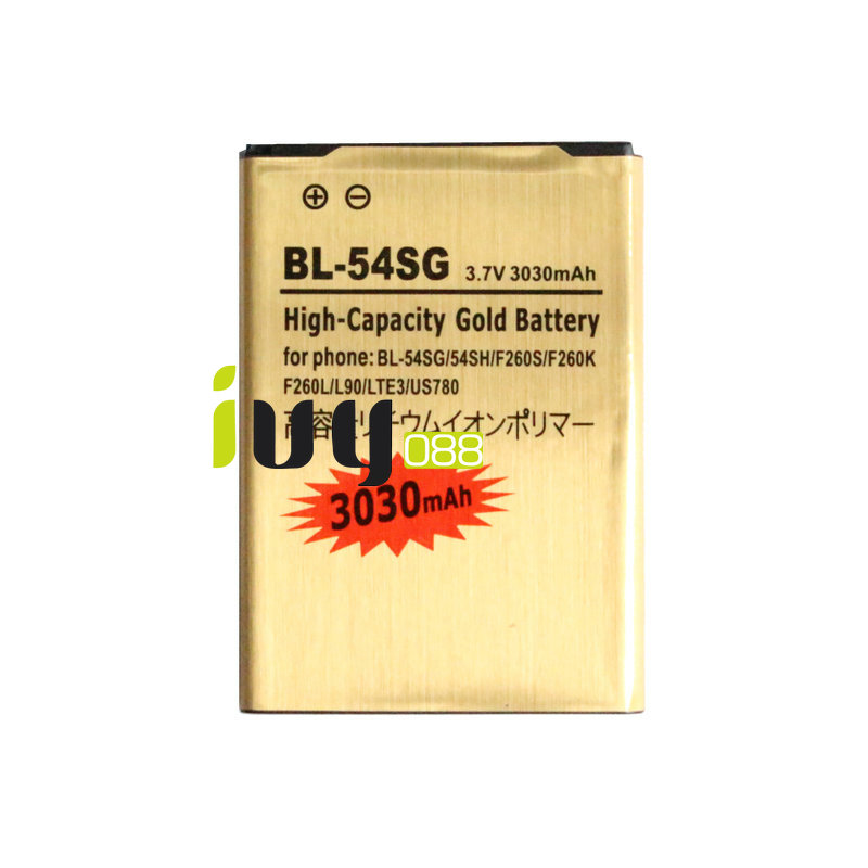 3030mAh BL-54SG Gold Replacement Battery For LG Optimus G2 54SH F260S F260K F260L LTE3 US780 D800 F300 F320/K/L/S F340L P698 LS980 Batteries
3030mAh BL-54SG Gold Replacement Battery For LG Optimus G2 54SH F260S F260K F260L LTE3 US780 D800 F300 F320/K/L/S F340L P698 LS980 Batteries