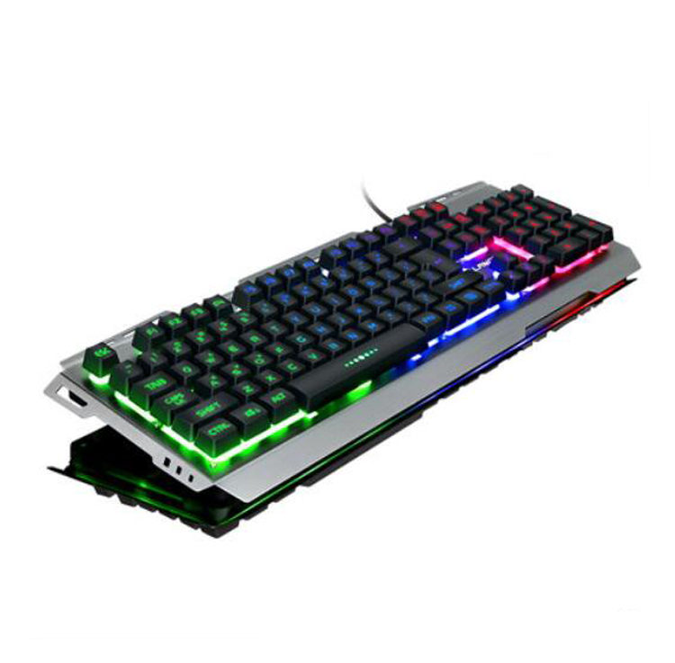 

USB Wired Gaming Keyboard Metal Stand Suspension Backlights Multimedia Keyboard Office Gamer for Desktop Laptop Mechanical Touch XZY