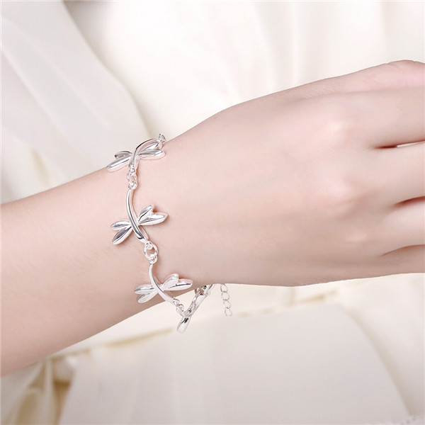 Hot sale christmas gift 925 silver Dragonfly Bracelet DFMCH411, Brand new fashion 925 sterling silver Chain link bracelets high grade