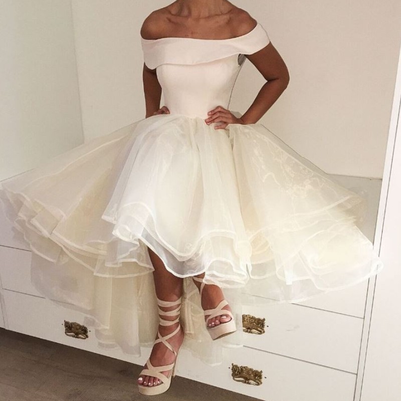 Fashion Hi-Lo Short Prom Dresses Off Shouder Sleeveless Fluffy Knee Length Party Dresses New Arrival Organza Lovely Special Occasion Dresses, Fuchsia
Fashion Hi-Lo Short Prom Dresses Off Shouder Sleeveless Fluffy Knee Length Party Dresses New Arrival Organza Lovely Special Occasion Dresses, Fuchsia